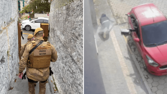 Assassinato com mais de 30 tiros em plena luz do dia desencadeia operação com dois presos em SC