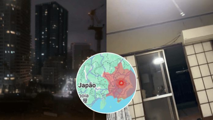 Terremoto teve epicentro em Ibaraki, na região metropolitana de Tóquio (Foto: Redes sociais, Reprodução)