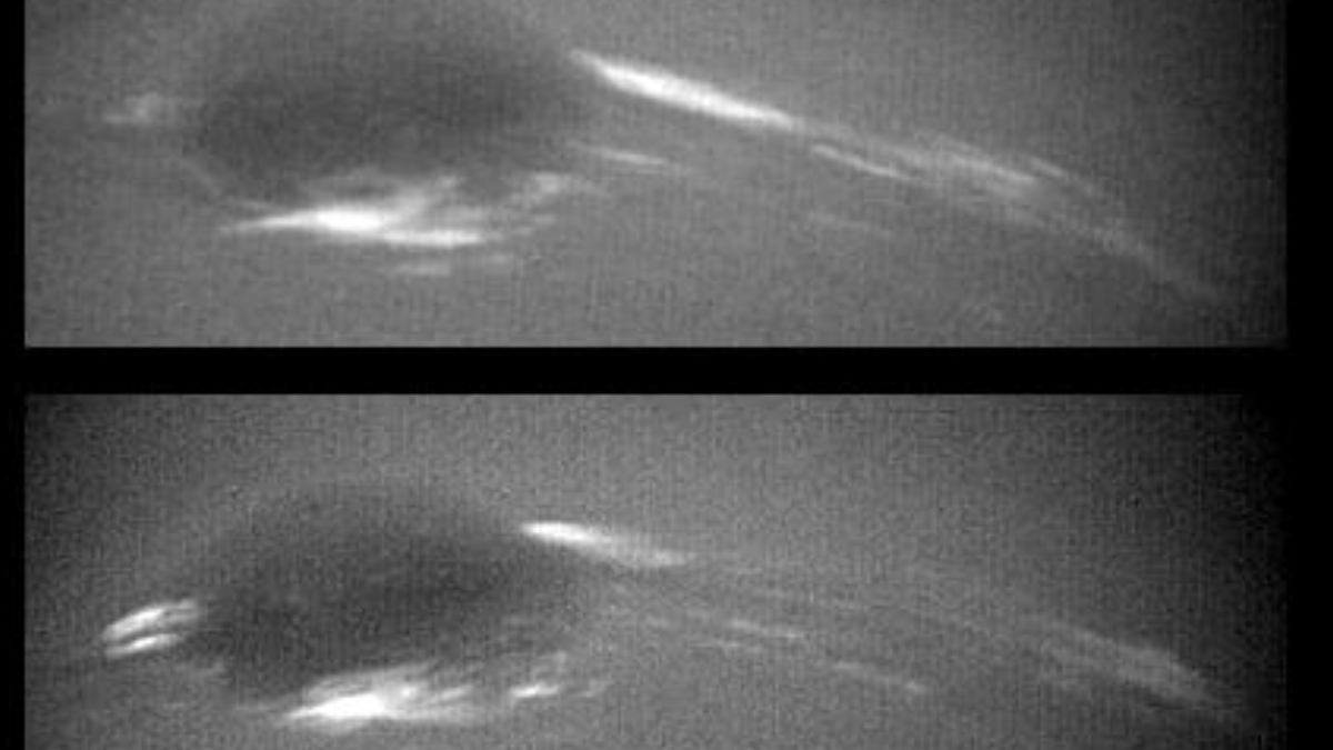 As imagens mostraram nuvens, faixas atmosféricas e enormes sistemas de tempestades se deslocando pelo planeta (Foto: NASA/JPL / Wikimedia Commons)