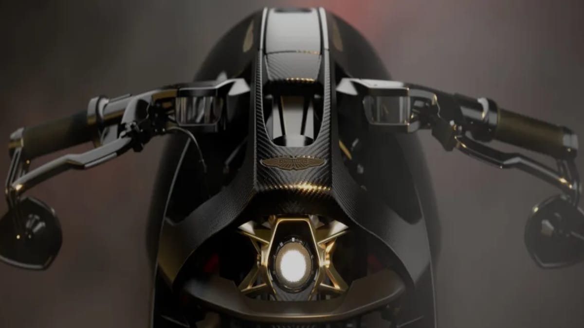 Chassi de titânio de apenas 5 kg é um dos destaques da nova motocicleta da Aston Martin (Divulgação: Aston Martin)