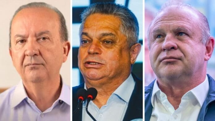 Jorginho Mello (PL), João Rodrigues (PSD) e Gelson Merisio (PSB) concorrem ao governo de SC nas Eleições 2026 (Fotos: Arquivo NSC)