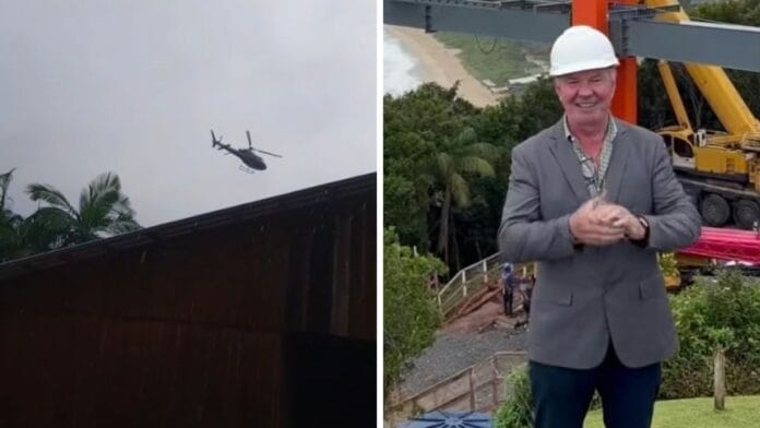 Tempestade em SC fez dono de gigante do aço pousar helicóptero antes de concluir viagem; veja vídeo