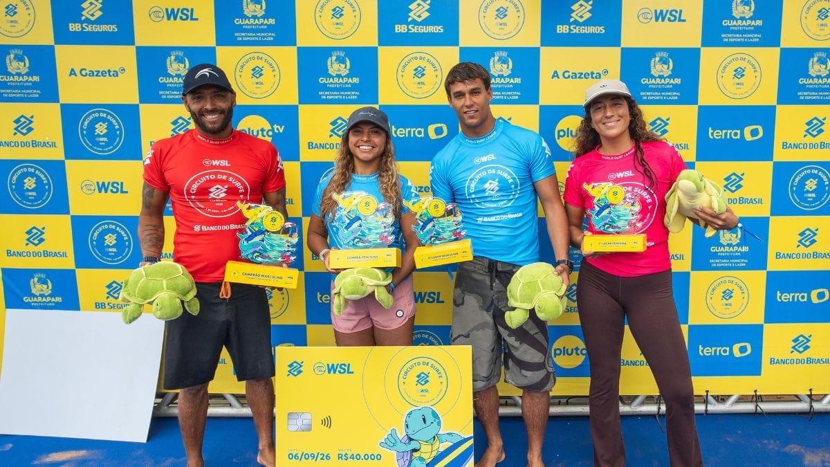 Surfe catarinense domina etapa de Guarapari do Circuito WSL Brasil e lidera o ranking sul-americano
