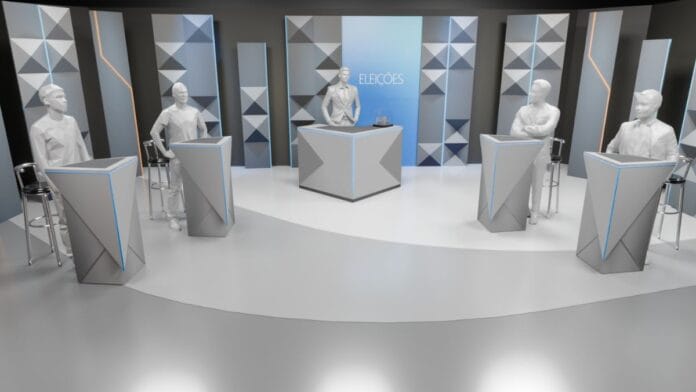 Debate da NSC TV reúne candidatos ao governo de SC nas Eleições 2026 na noite desta terça-feira (Foto: Reprodução)