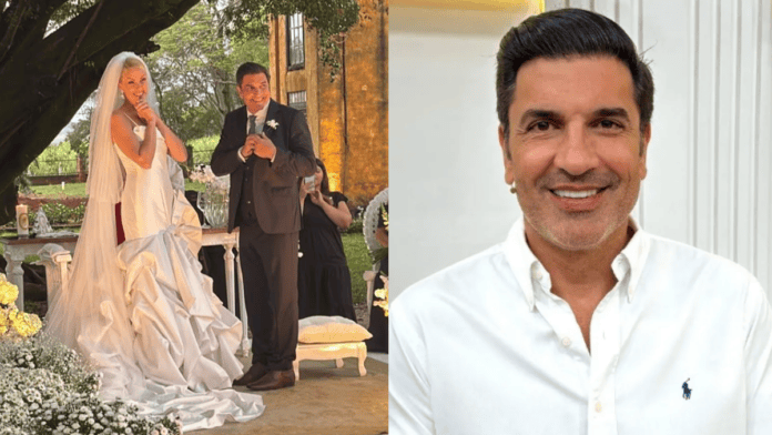 Durante o casamento, Edu Guedes se emociona ao lado de Ana Hickmann e relembra câncer “Você me acalmava quando o ar não vinha”