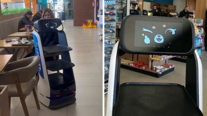 robô garçom em posto de itaiópolis