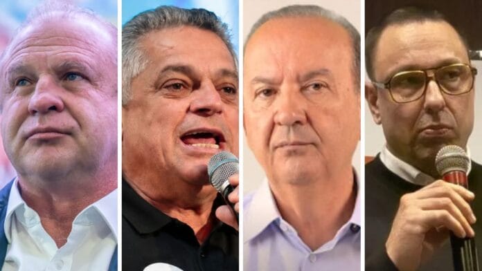 Candidatos ao governo de SC participam de debate da Acaert na manhã desta terça-feira (Fotos: Divulgação)