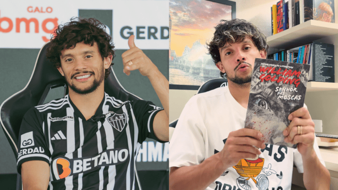 Gustavo Scarpa iniciou um canal de literatura (Foto: Pedro Souza, Galo | Reprodução, YouTube, Canal do Scarpinha)