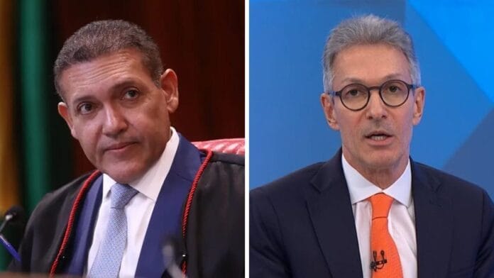 Nunes Marques (à esquerda) concedeu liminar a pedido do Novo para incluir Romeu Zema (à direita) entre convidados a debate da Globo (Fotos: Arquivo NSC)