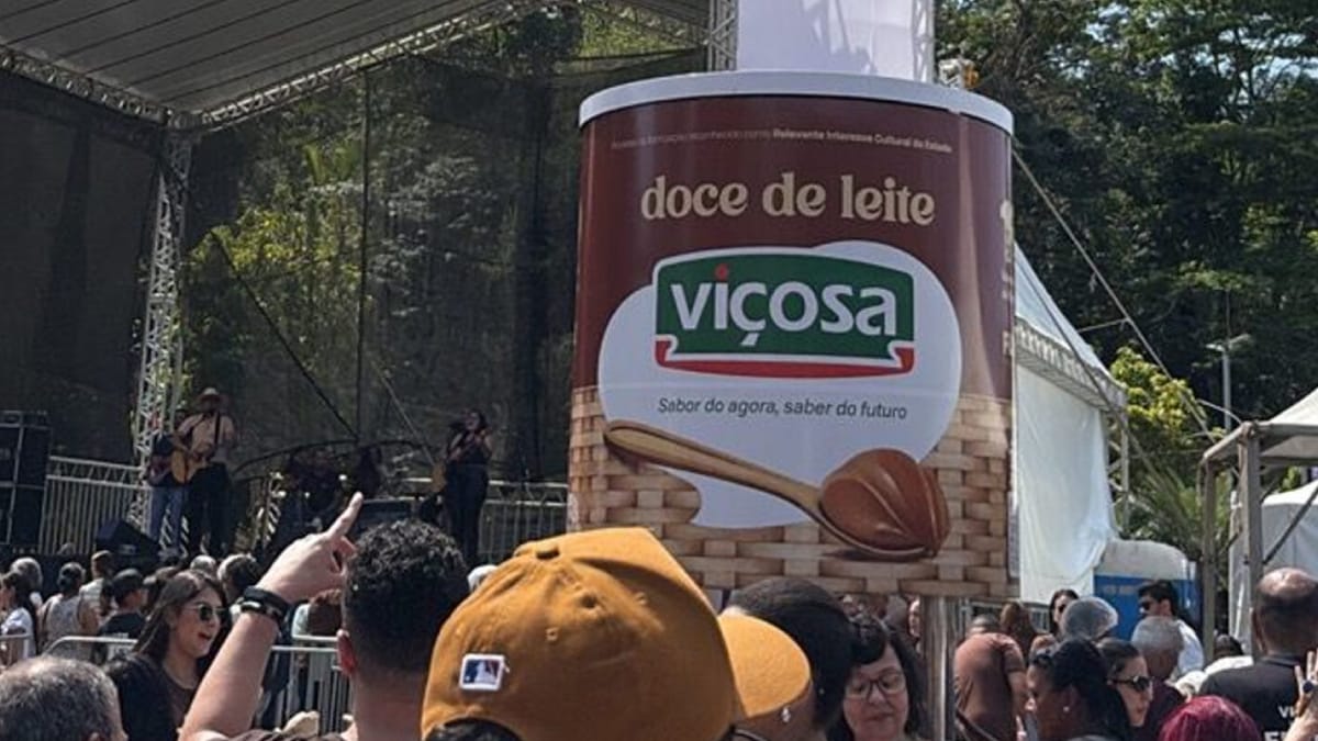 Doce de leite produzido pela UFV chegou a aproximadamente 3 toneladas e busca reconhecimento no Guinness World Records (Reprodução: X)