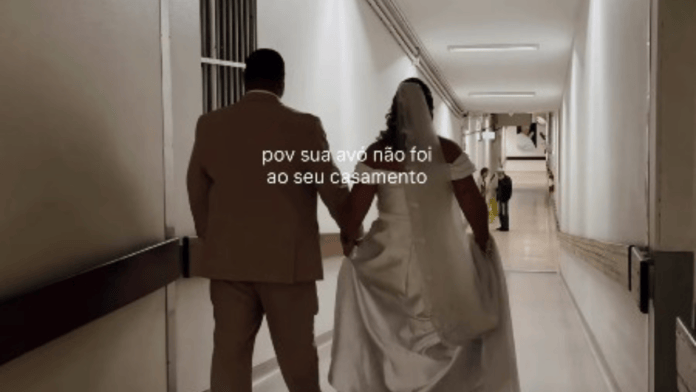 No dia do casamento, noiva visita a avó que não podia ir à cerimônia por estar internada em hospital: "Momento lindo e emocionante"