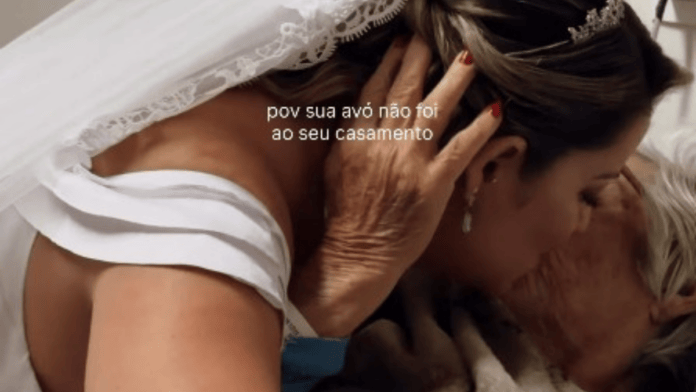 No dia do casamento, noiva visita a avó que não podia ir à cerimônia por estar internada em hospital: "Momento lindo e emocionante"