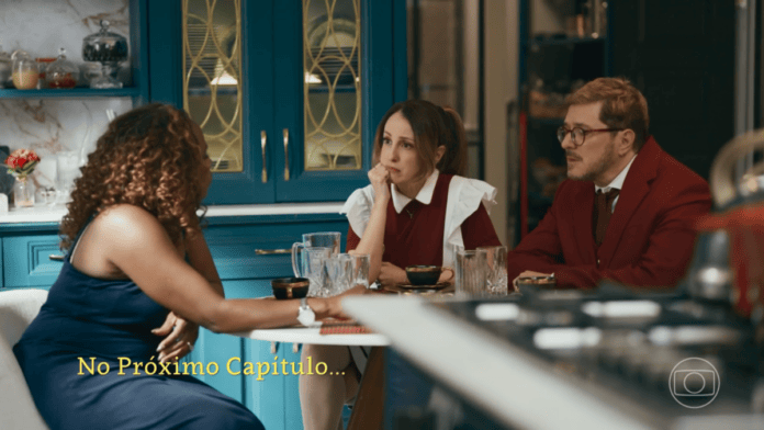 cena da novela das nove da TV Globo
