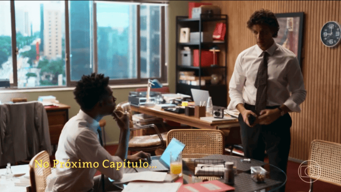 cena da novela das nove da TV Globo