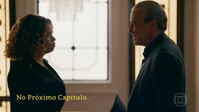 cena da novela das nove da TV Globo