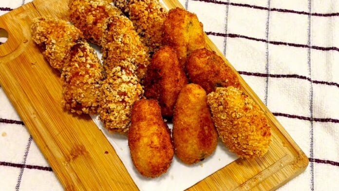 coxinhas já fritas e finalizadas