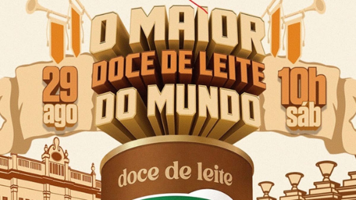 Doce de leite de aproximadamente 3 toneladas foi produzido em uma estrutura especialmente preparada para a iniciativa (Reprodução: X)