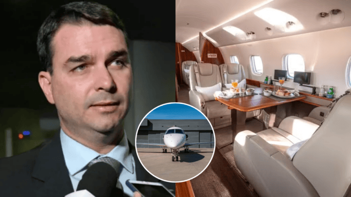 Flávio Bolsonaro confirmou que viajou em jatinho ligado a Vorcaro (Foto: Divulgação)