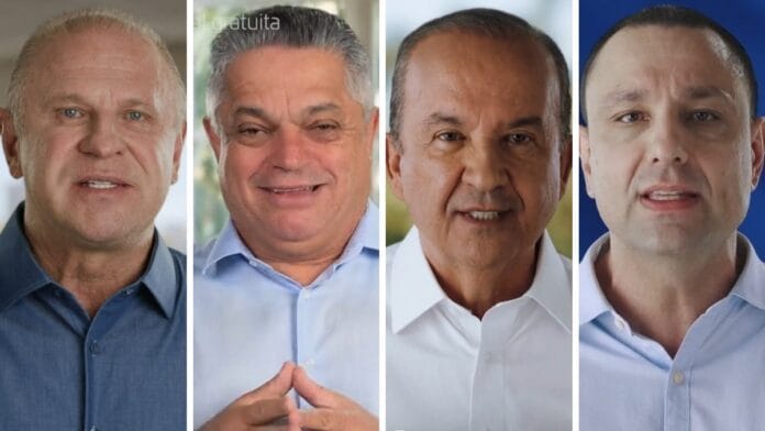Candidatos ao governo de SC utilizaram último dia de horário eleitoral antes do 1º turno para mandar mensagens a eleitores (Fotos: Globoplay, Reprodução)