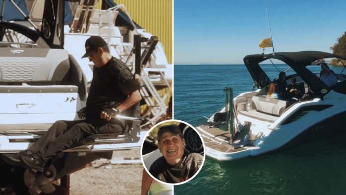 Paraplégico, homem realiza sonho de navegar após lancha ganhar adaptação com sistema inédito: “significa muito”