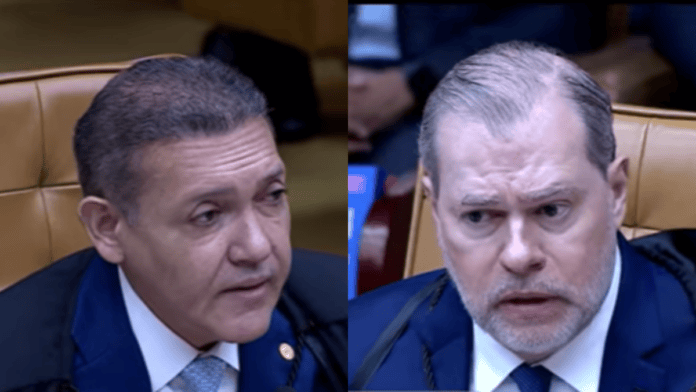 Kassio Nunes e Dias Toffoli se declararam suspeitos (Foto: TV Justiça, Reprodução)
