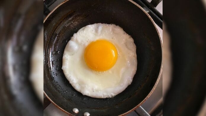 ovo frito na frigideira