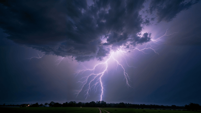 Temporais com raios, vento forte e granizo podem ser registrados nesta terça-feira (29) em SC (Foto: Banco de Imagens)