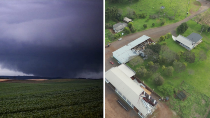 tornado em Campo Erê