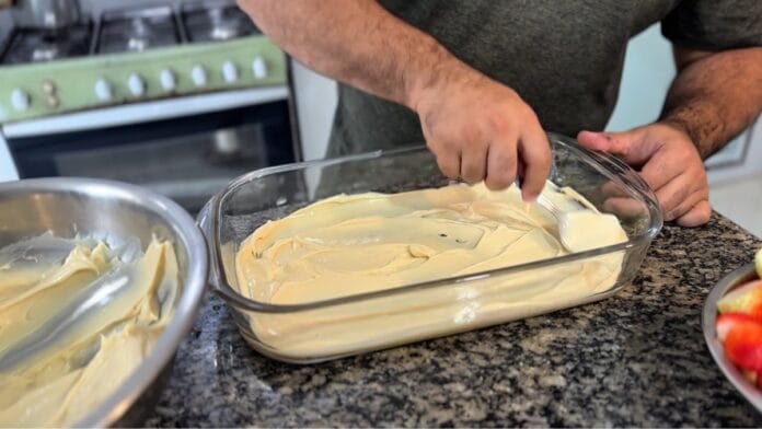primeira camada do creme