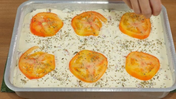 tomate para finalizar a torta