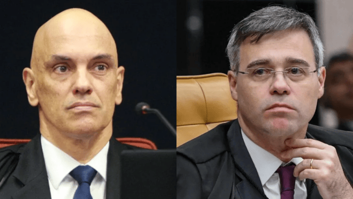 Moraes e Mendonça trocaram acusações nesta semana (Fotos: Nelson Jr., SCO, STF; Carlos Moura, STF)