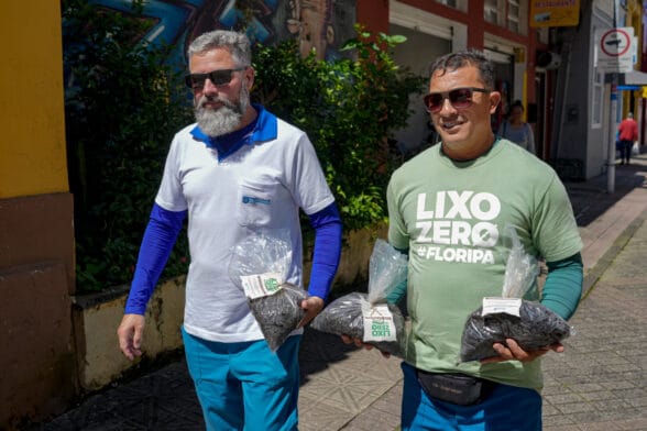 Coleta de resíduos orgânicos no Centro de Florianópolis supera 26 toneladas