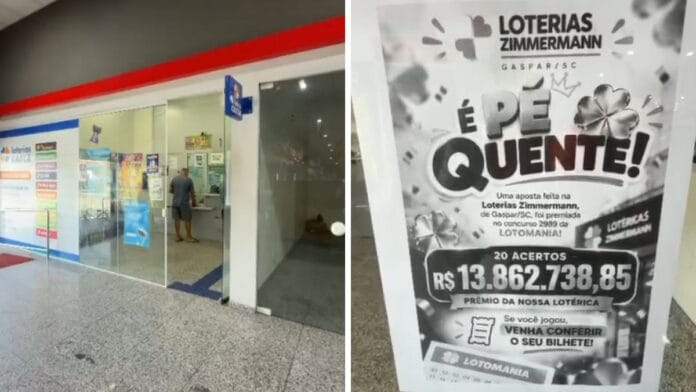 Apostador de SC que ganhou R$ 13,8 milhões na Lotomania aparece para buscar prêmio