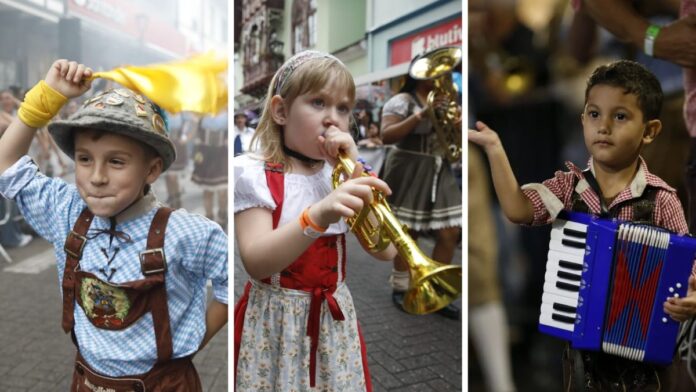 As fotos mais fofas de crianças que derreteram nossos corações nos desfiles da Oktoberfest Blumenau 2026