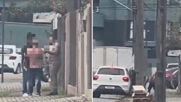 Idosa era levada para dentro de carro quando polícia flagrou golpe do bilhete premiado em Joinville