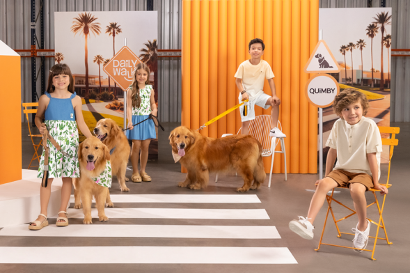 Marca de moda infantil promove encontro de goldens em Blumenau