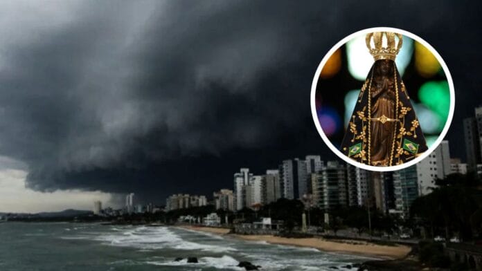 Ciclone extratropical ameaça feriadão de Nossa Senhora Aparecida em 3 estados com chuvas severas e ventania de 90 km/h