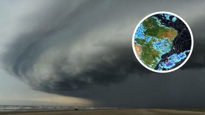 Ciclone se aproxima do Brasil e ameaça sete estados com temporais severos e ventania de até 90 km/h