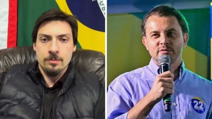 Jair Renan Bolsonaro (à esquerda) e Guilherme Colombo (à direita), ambos do PL, foram os mais votados nas disputas para Câmara em SC e para Alesc (Fotos: Reprodução)