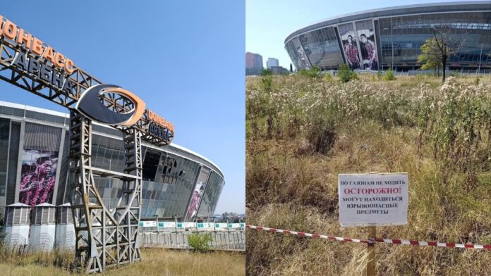 Estádio que foi casa de brasileiros vira cenário de destruição com alerta de explosivos e fachada em ruínas