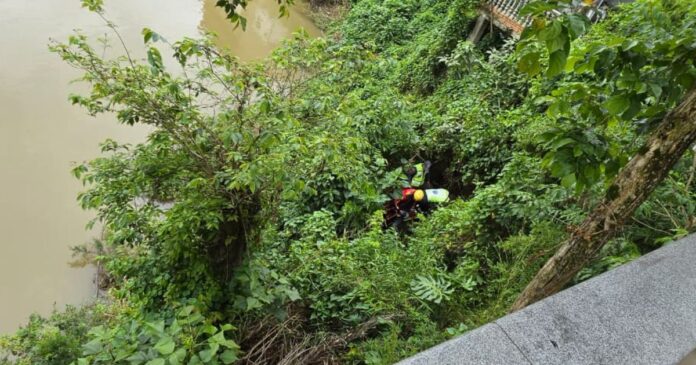 Idosa tenta colher limões, cai em ribanceira às margens de rio e mobiliza resgate em SC