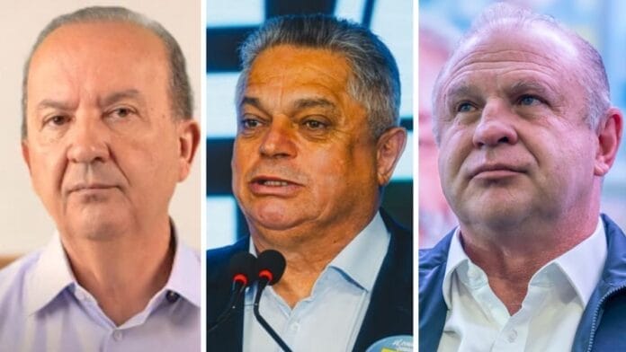 Jorginho Mello, João Rodrigues e Gelson Merisio,candidatos ao governo de SC
