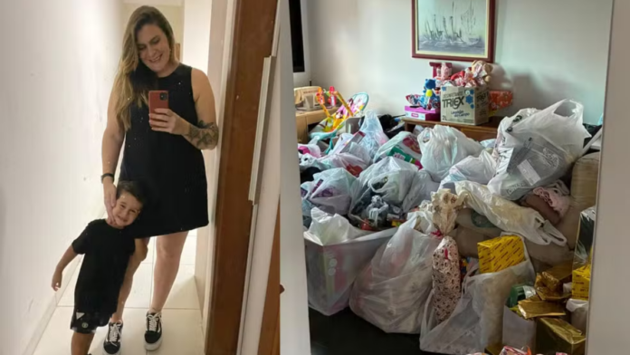 Mãe arrecada 700 brinquedos para distribuir depois de perder filho aos 3 anos de idade