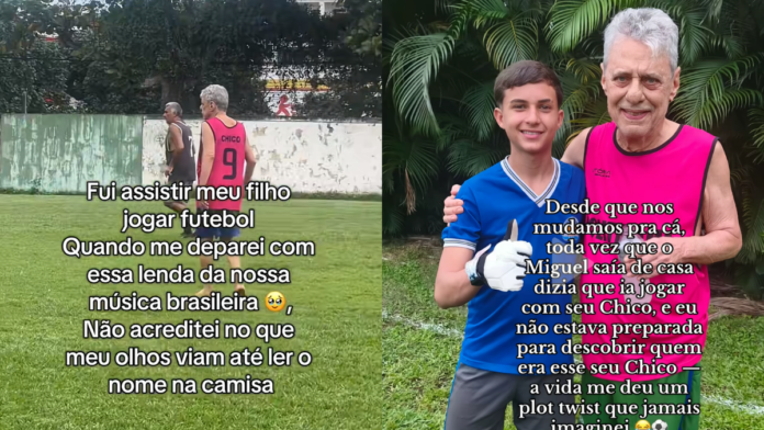 Mãe resolve conhecer amigo que joga futebol com o filho e se surpreende com a identidade do Seu Chico