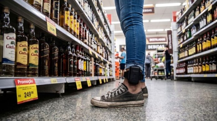 Mulher com tornozeleira eletrônica é presa após tentar furtar whisky para pagar advogado em SC