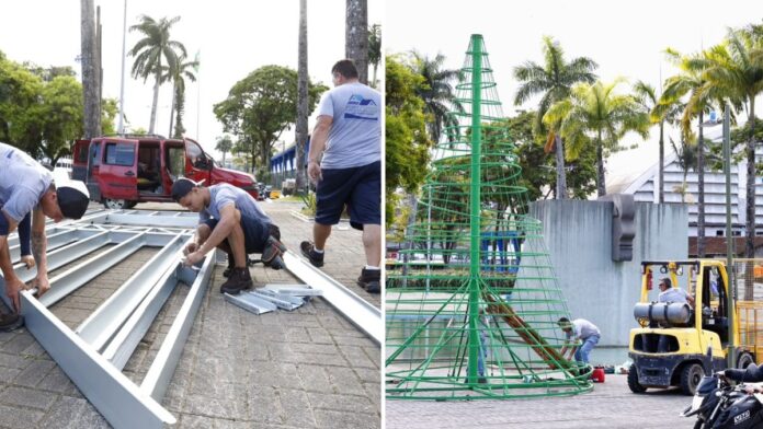 Centro de Joinville começa a se transformar para o Natal; veja decorações e o que está previsto