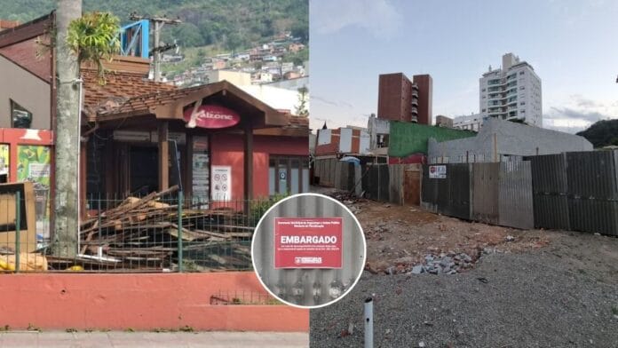 Restaurante fecha após 36 anos e dá lugar a nova farmácia, mas obra é embargada em bairro nobre de Florianópolis
