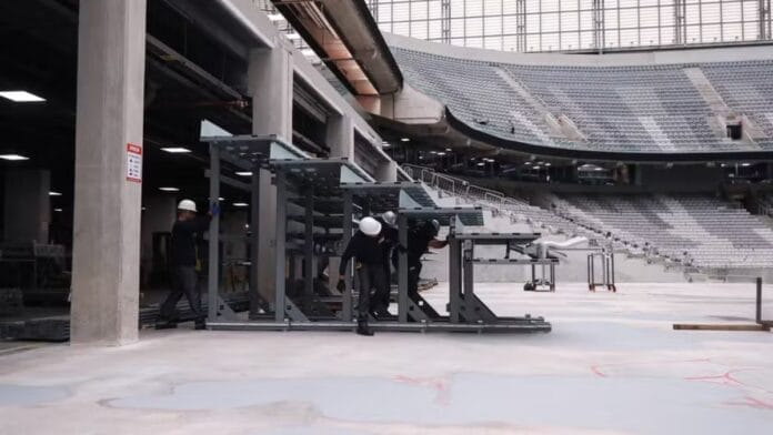 Primeira arquibancada retrátil do Brasil entra na reta final das obras em estádio de time da Série A