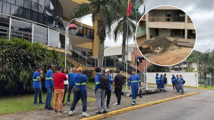 Sem salários, trabalhadores de obras de creches de Joinville vão à Câmara de Vereadores para cobrar solução