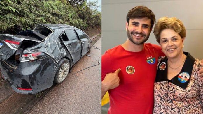 Acidente foi registrado na rodovia Fernão Dias (Foto: Redes sociais, Reprodução)